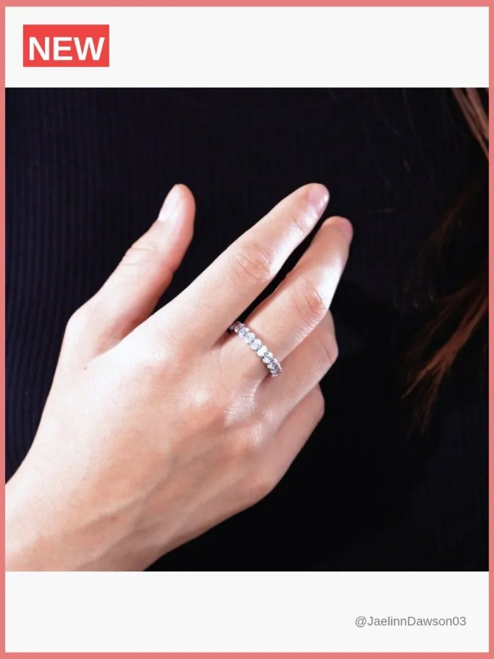 14K Gold Plated Cubic Zirconia Stackable Eternity Ring Size 8